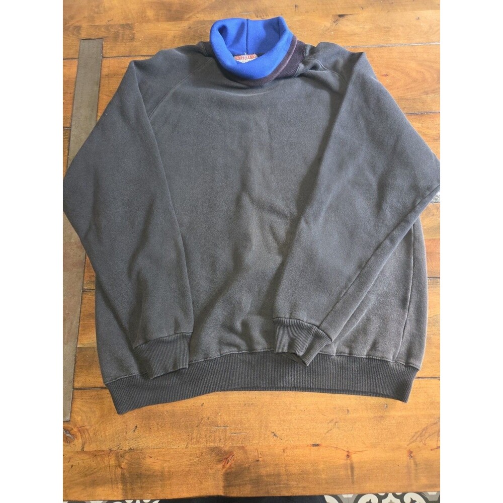 Vintage 90s Saturdays Generation Mock Neck Pullover Sweatshirt Mens Large Blank